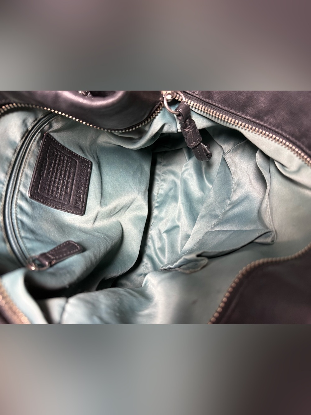 Authentic Coach Brooke Hobo Bag - Black Pebbled Leather #14821 - Picture 11 of 13